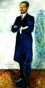 Edvard Munch portratt av ernest thiel oil painting on canvas